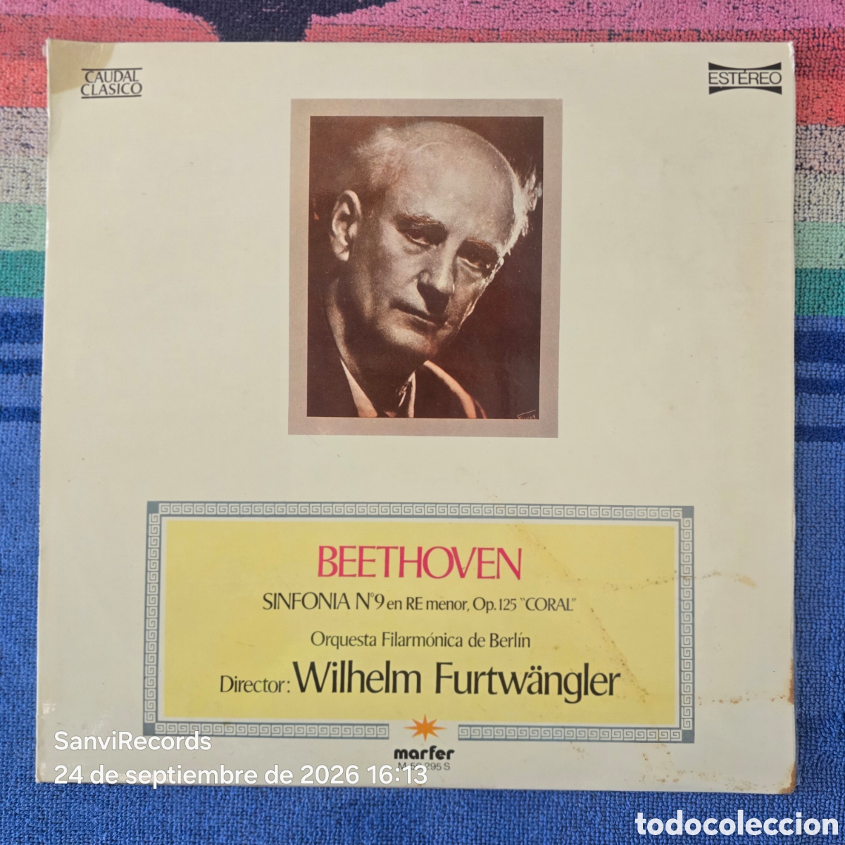 Discos de vinilo: [LP] BEETHOVEN, ORQUESTA FILARM&Oacute;NICA DE BERL&Iacute;N...: SINFON&Iacute;A N&deg; 9 EN RE MENOR OP. 125 CORAL (MARFER)