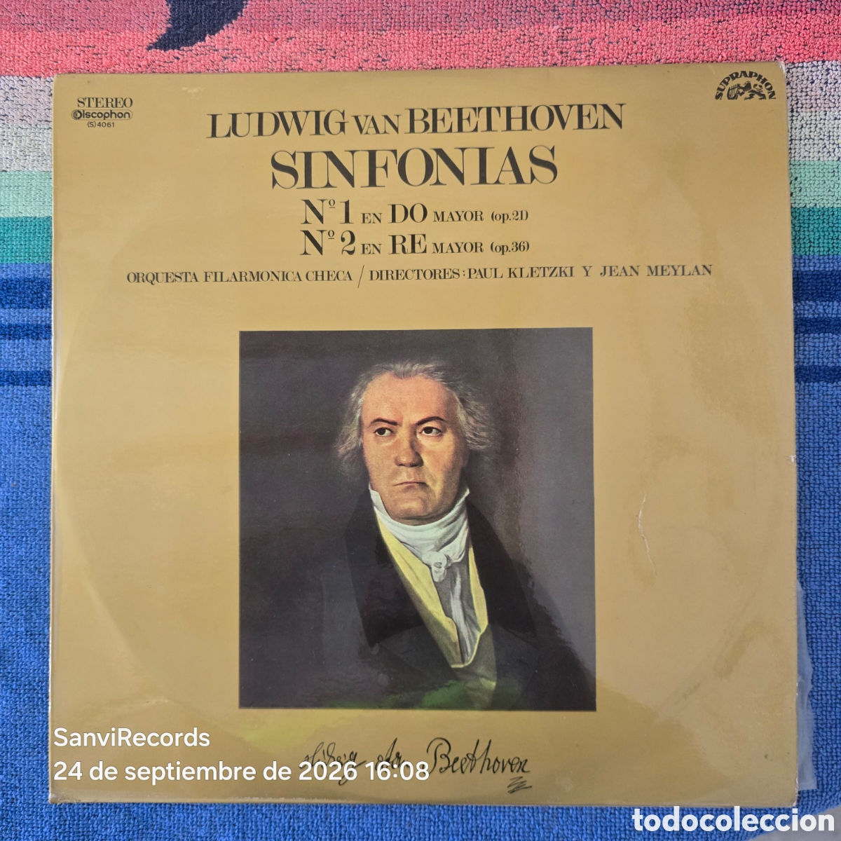 Discos de vinilo: [LP] BEETHOVEN, ORQUESTA FILARM&Oacute;NICA CHECA...: N&deg; 1 EN DO MAYOR OP. 21 - N&deg; 2 EN RE MAYOR OP. 36