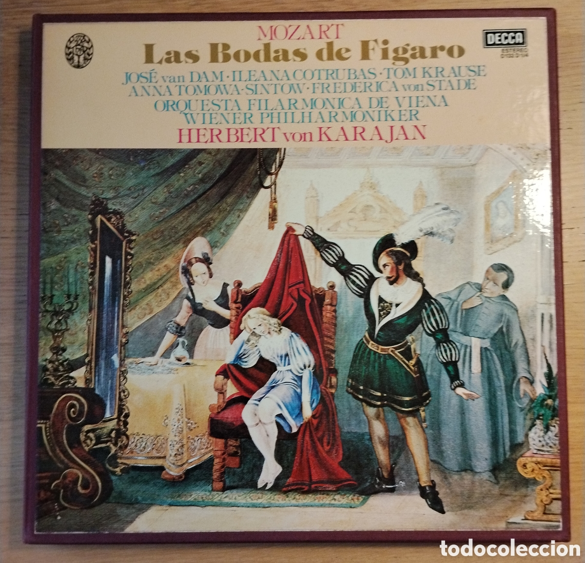 Discos de vinilo: MOZART: &rdquo;LAS BODAS DE FIGARO&rdquo; BOX SET 4 LPs - VON KARAJAN