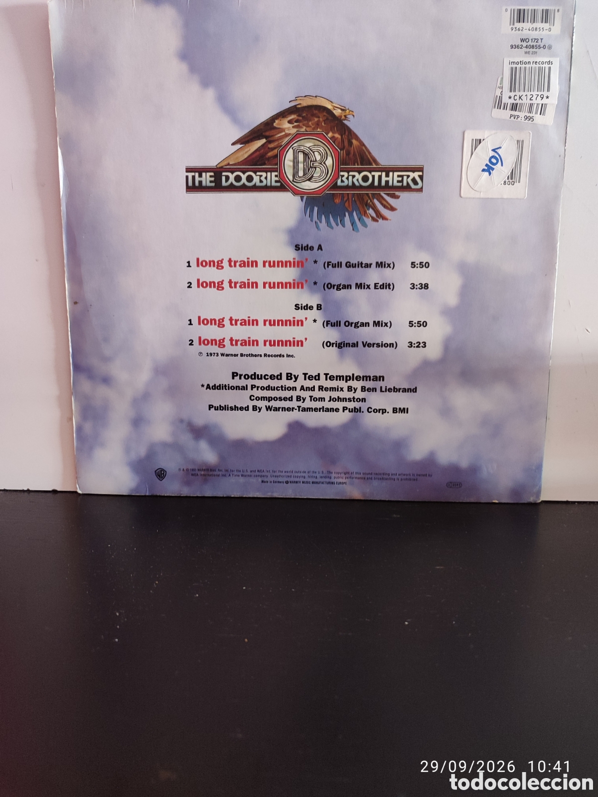 Discos de vinilo: The Doobie Brothers &ndash; Long Train Runnin - Locomotive Remixes 93 - Foto 2