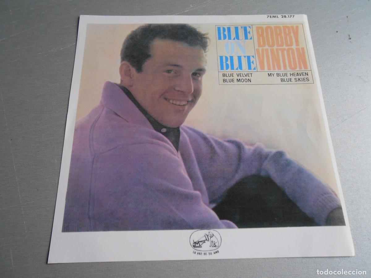 Discos de vinilo: BOBBY VINTON, EP, BLUE VELVET + 3, A&Ntilde;O 1963, LA VOZ DE SU AMO, 7EML 28.177 - SIN PORTADA -