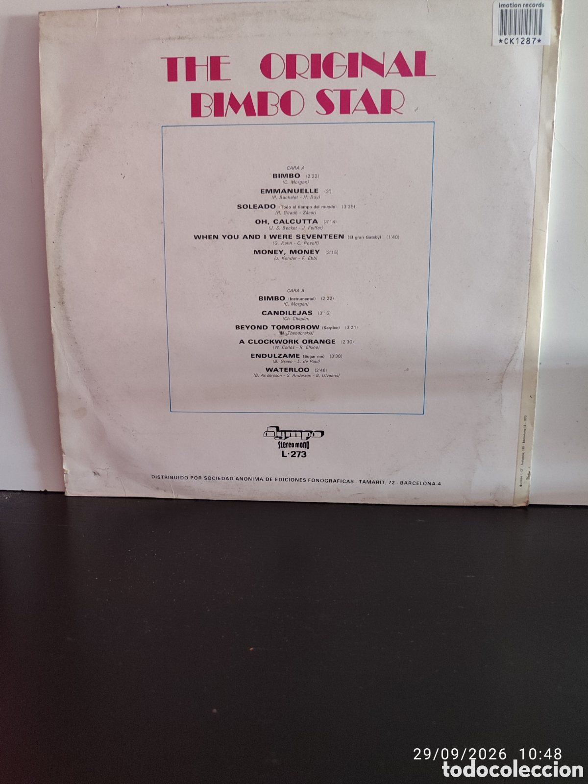 Discos de vinilo: Disco de vinilo ck1287 - Foto 2