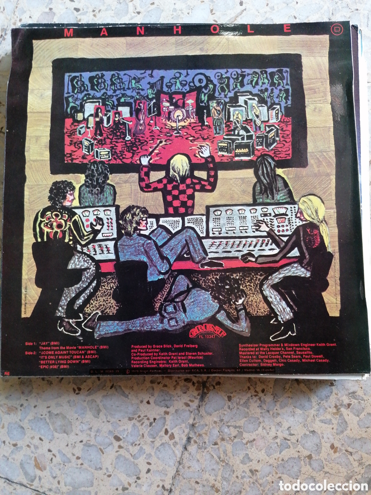 Discos de vinilo: LP GRACE SLICK MANHOLE 1979 ESPA&Ntilde;A EX - Foto 2