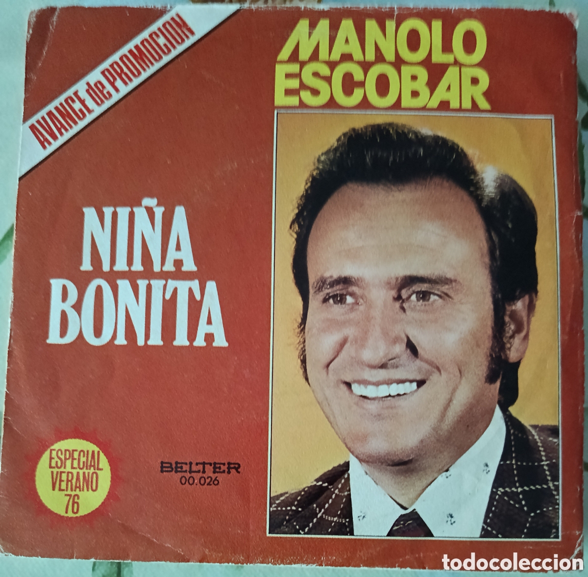 Discos de vinilo: Manolo Escobar single sello Belter editado en Espa&ntilde;a a&ntilde;o 1976 promocional.