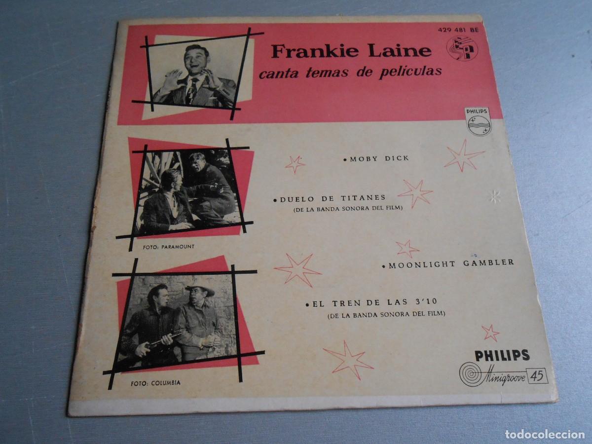 Discos de vinilo: FRANKIE LAINE - canta temas de pel&iacute;culas -, EP, MOBY DICK + 3, A&Ntilde;O 1960, PHILIPS 429.481 BE