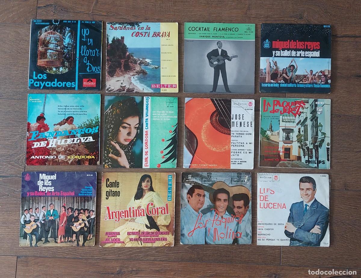 Discos de vinilo: 12 vinilos de 7&rdquo; de flamenco y folklore espa&ntilde;ol