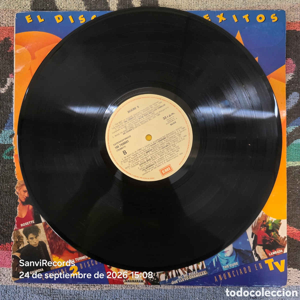 Discos de vinilo: [2 LP] &iexcl;BOOM! 5: EL DISCO DE LOS &Eacute;XITOS (EMI) (1989) - Foto 3