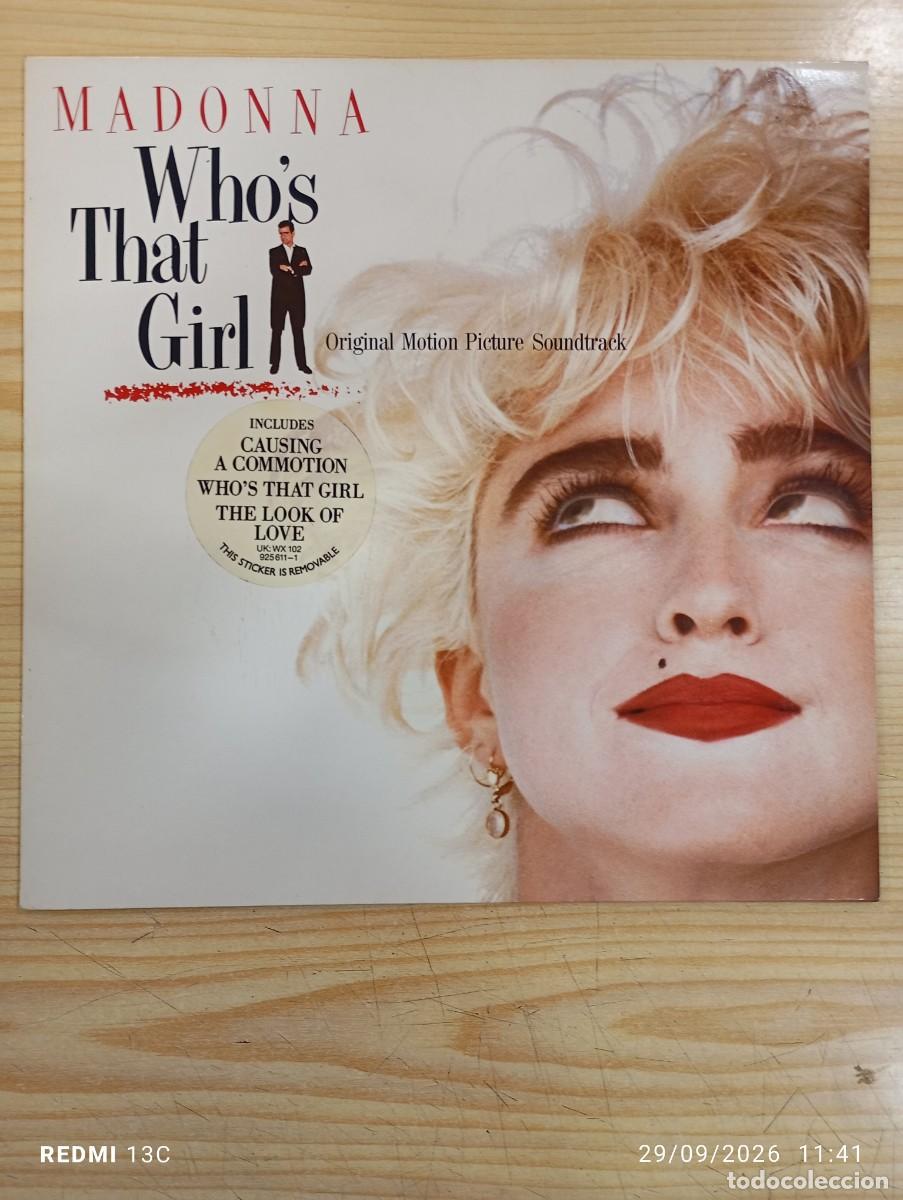Discos de vinilo: Lp - Madonna &lrm;&ndash; Who's That Girl - 1&ordf; Edicion Europea - Gran copia