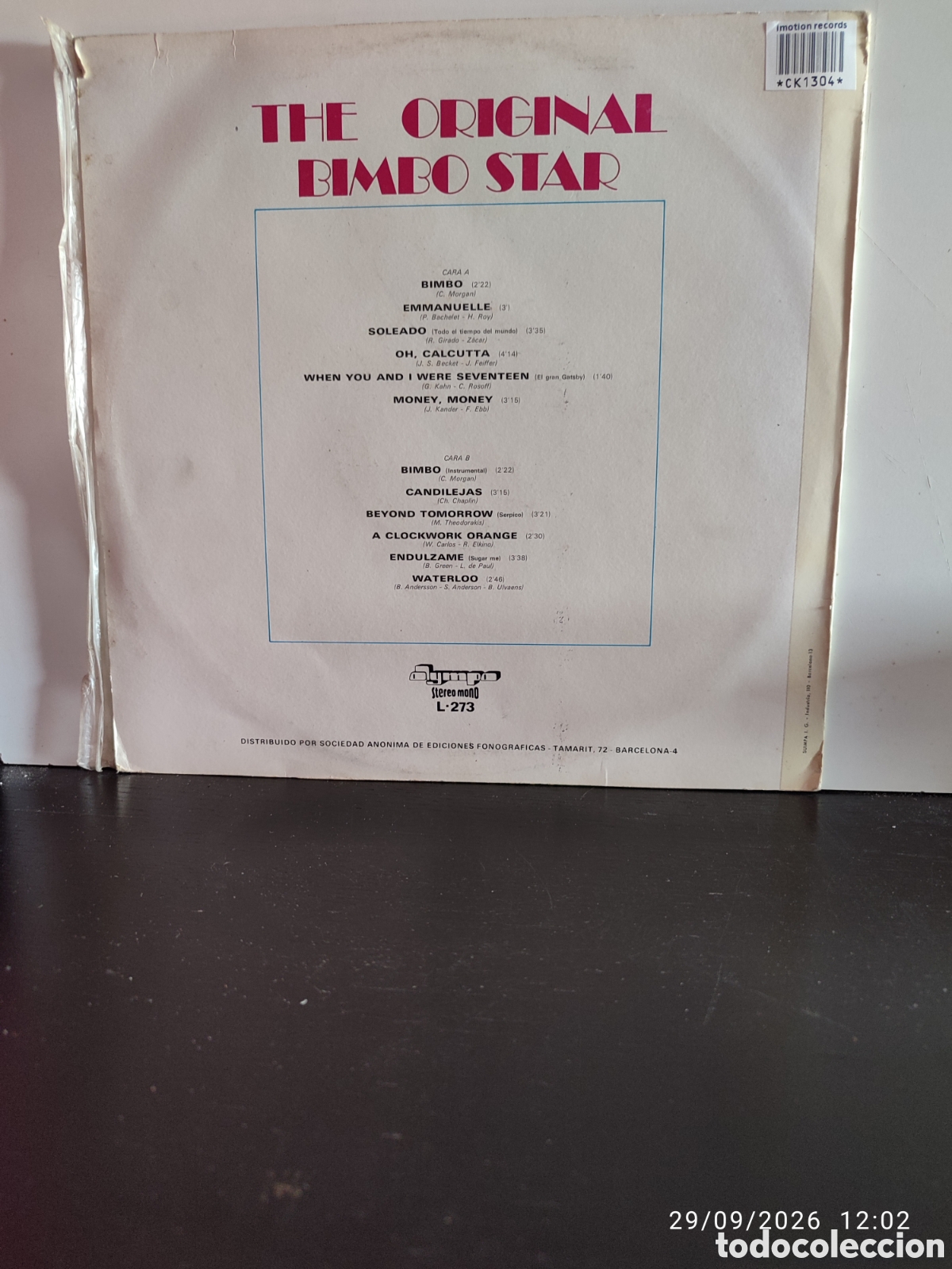 Discos de vinilo: Disco de vinilo ck1304 - Foto 2