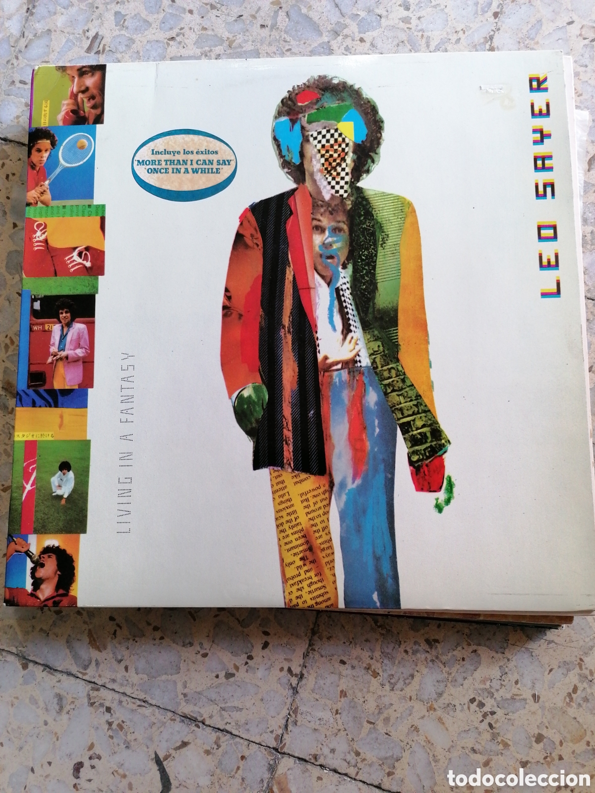Discos de vinilo: LP LEO SAYER LIVING IN A FANTASY 1980 ESPA&Ntilde;A INSERT EX