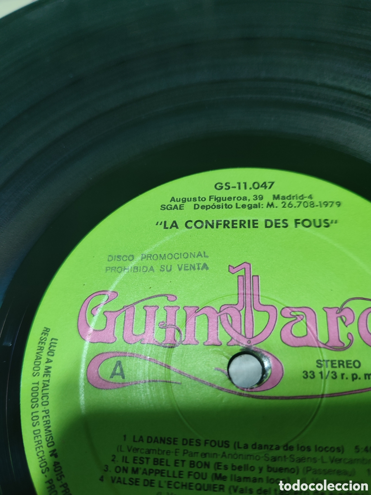 Discos de vinilo: La Confrerie Des Fous - Same 1979 - Foto 3