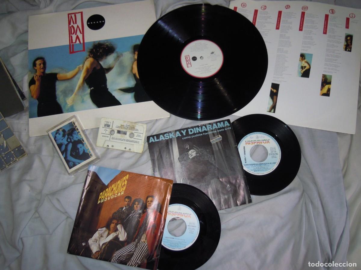 Discos de vinilo: LOTE LP, SINGLES MECANO AIDALAI, ALASKA, PARACHOKES, MOVIDA MADRID, NEW WAVE + REGALO K7