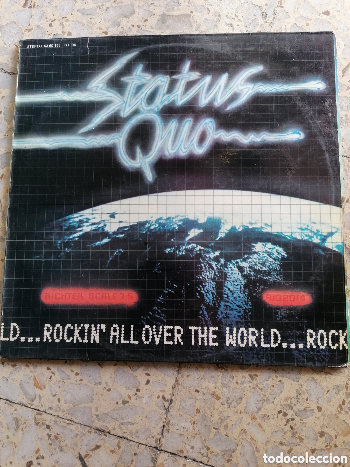 Discos de vinilo: LP STATUS QUO ROCKIN ALL OVER THE WORLD 1977 ESPA&Ntilde;A INSERT EX