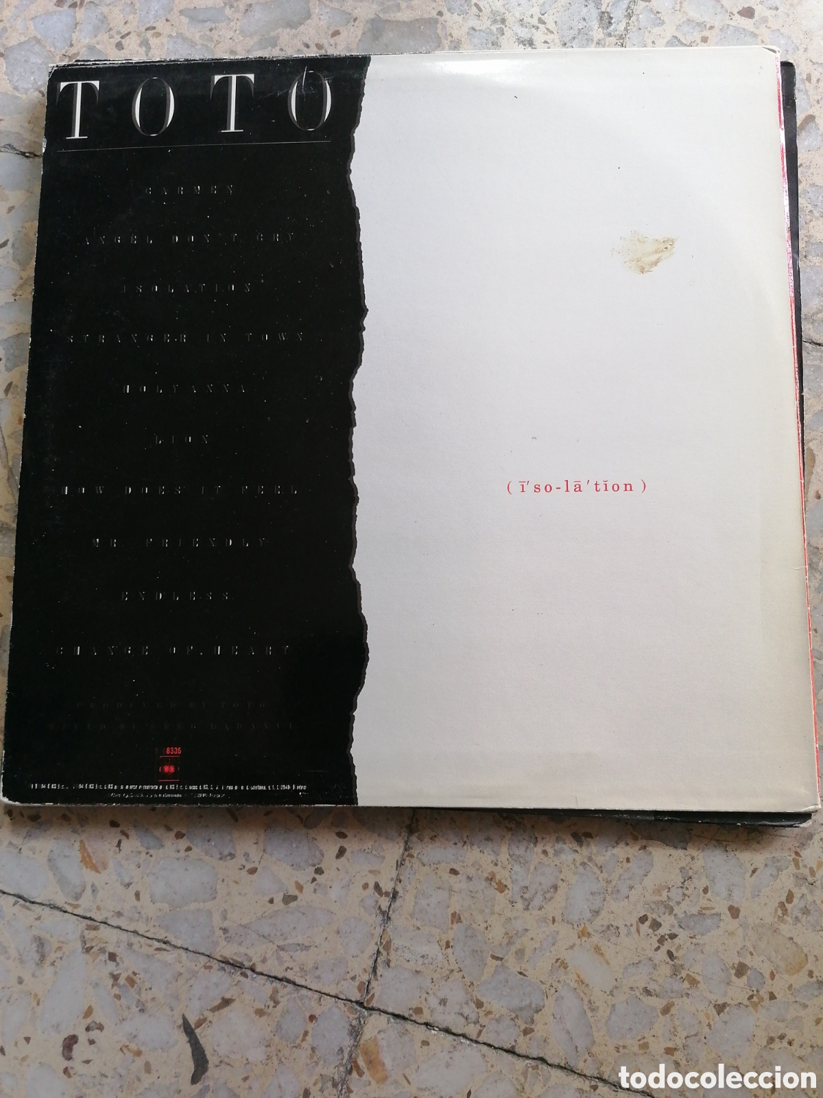 Discos de vinilo: LP TOTO ISOLATION 1984 ESPA&Ntilde;A INSERT DISCO EX - Foto 2