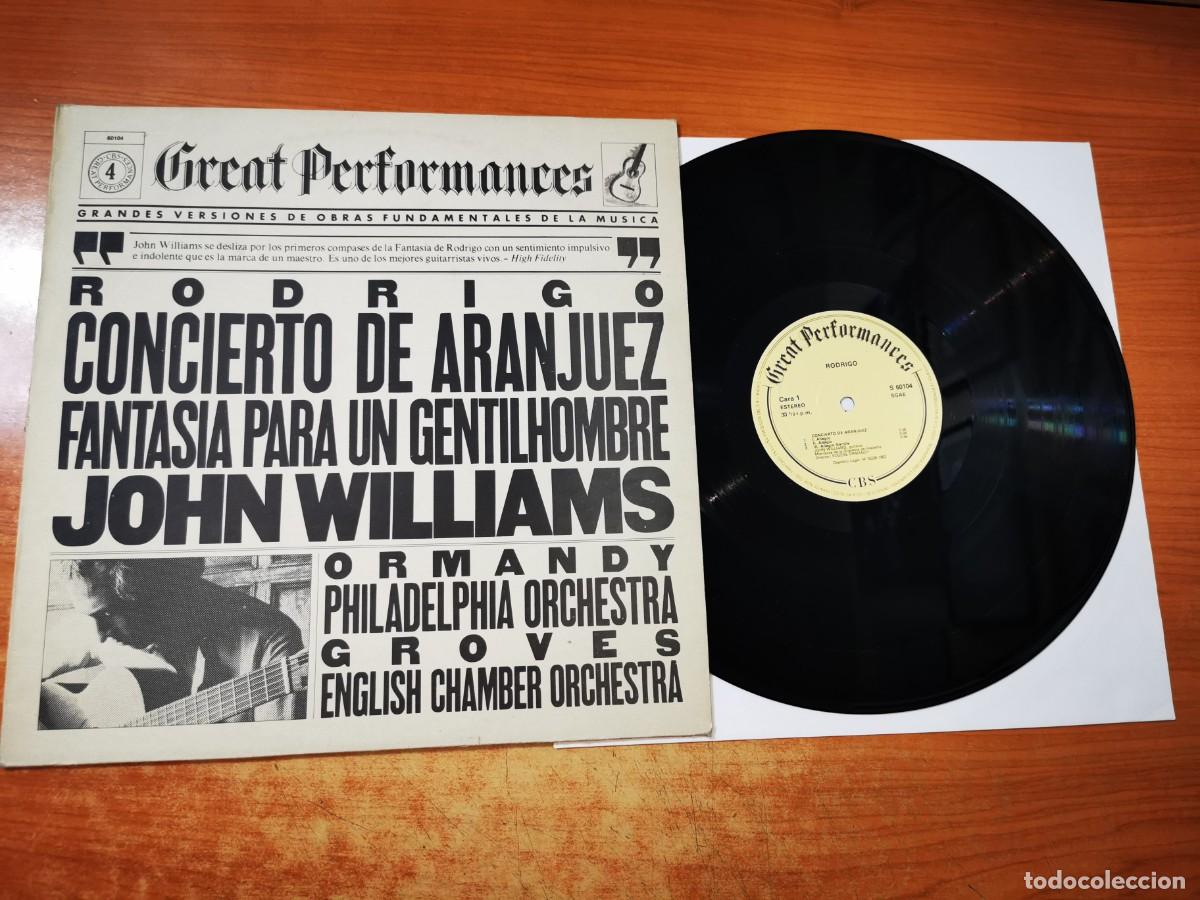 Discos de vinilo: RODRIGO / JOHN WILLIAMS / ORMANDY / GROVES Concierto de Aranjuez LP VINILO 1981 SELLO PROMO 4 TEMAS