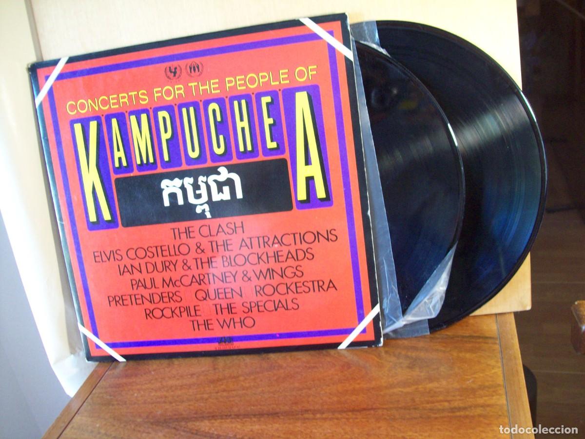 Discos de vinilo: KAMPUCHEA - CONCERT FOR THE PEOPLE - DOBLE LP ARTISTAS VARIOS