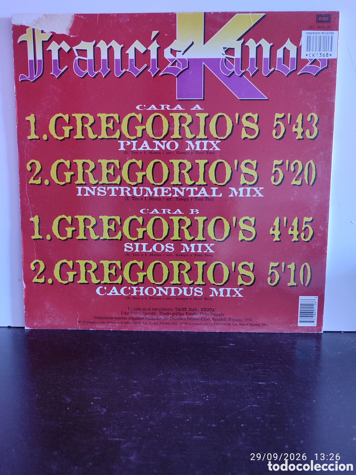 Discos de vinilo: Disco de vinilo ck1368 - Foto 2