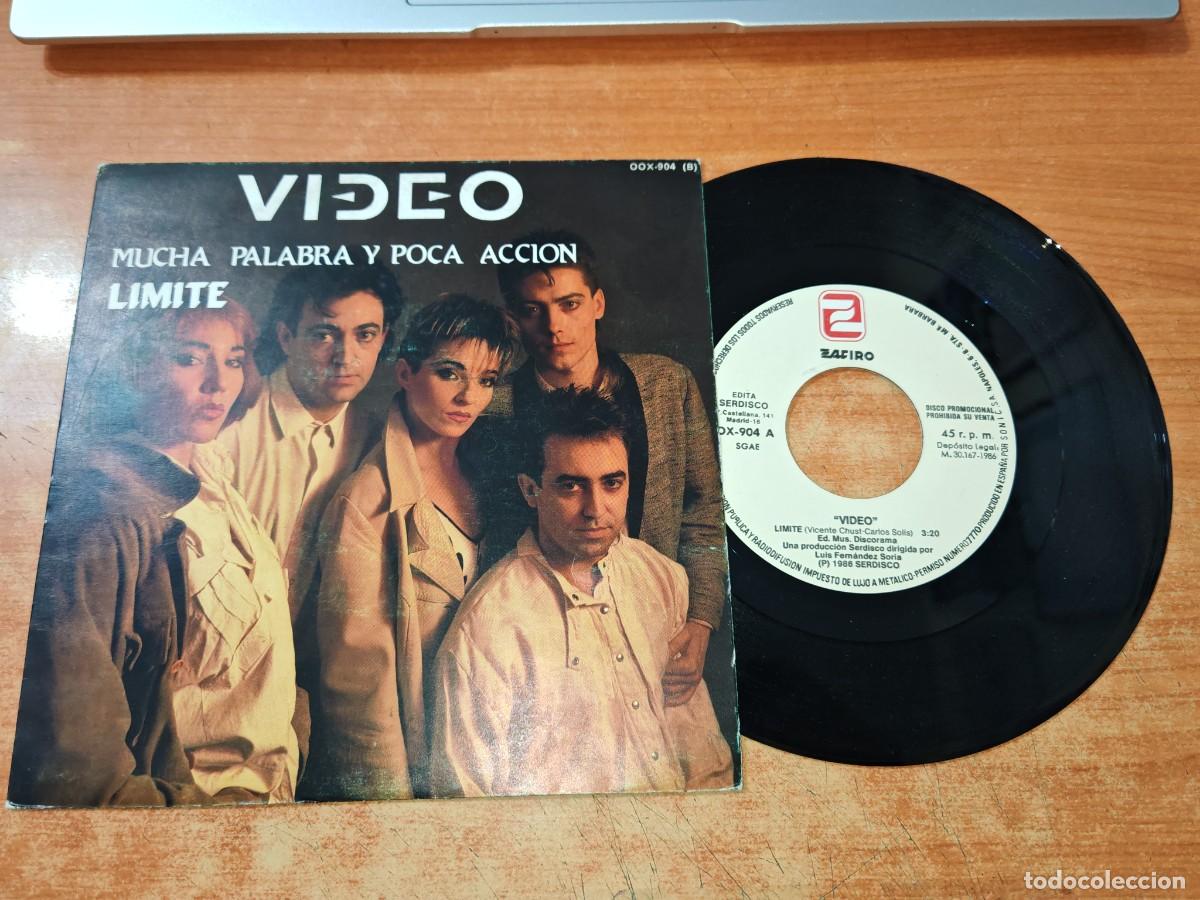 Discos de vinilo: VIDEO Limite / Mucha palabra y poca accion SINGLE VINILO PROMO ESPA&Ntilde;OL 1986 CARLOS SOLIS TECHNO