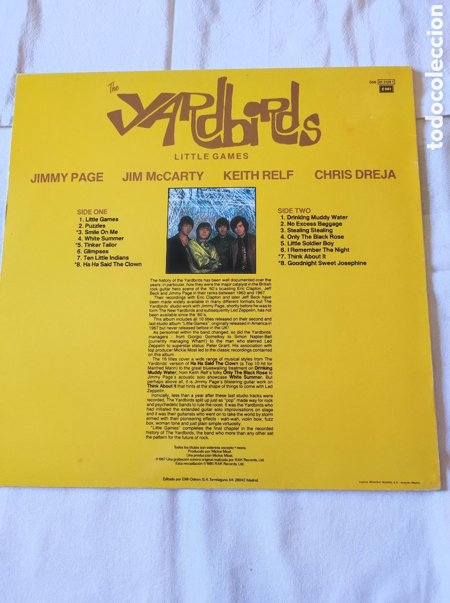 Discos de vinilo: THE YARDBIRDS - LITTLE GAMES - Foto 2