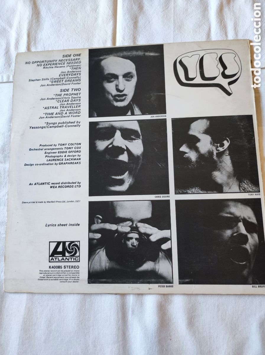 Discos de vinilo: YES - TIME AND A WORD (1970) - Foto 2
