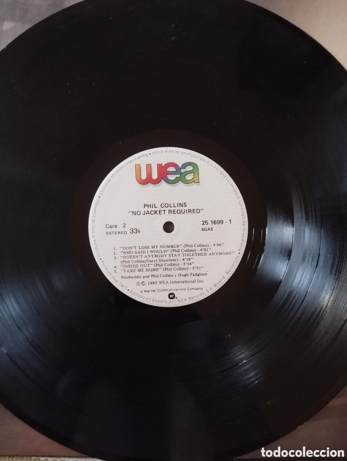Discos de vinilo: Phil Collins - No Jacket Required - LP - Foto 7
