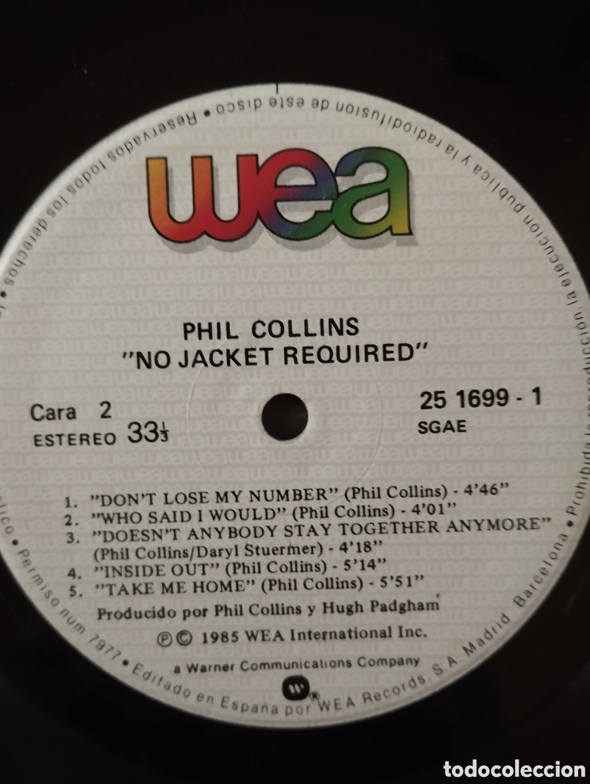 Discos de vinilo: Phil Collins - No Jacket Required - LP - Foto 8