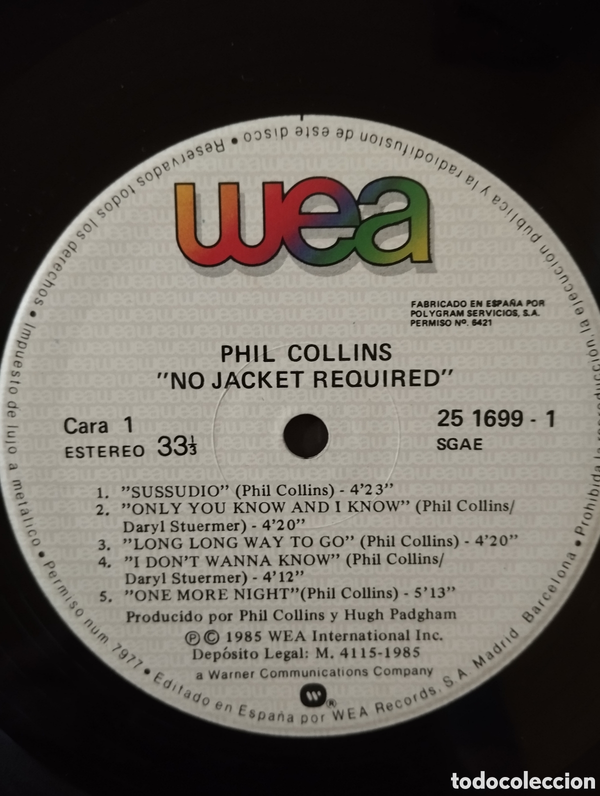 Discos de vinilo: Phil Collins - No Jacket Required - LP - Foto 10