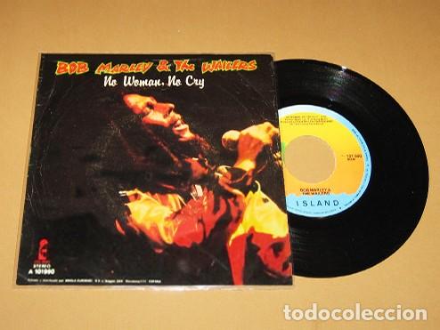 Discos de vinilo: BOB MARLEY & THE WAILERS - NO WOMAN, NO CRY / BAD CARD - 1980 - ISLAND SPAIN