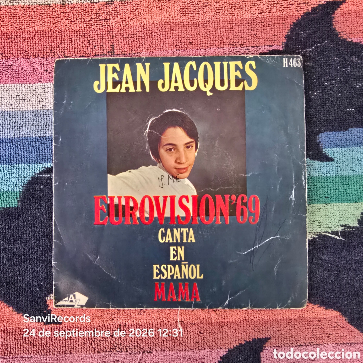 Discos de vinilo: [SINGLE] JEAN JACQUES: EUROVISI&Oacute;N '69 CANTA EN ESPA&Ntilde;OL MAMA (HISPAVOX) (1969)