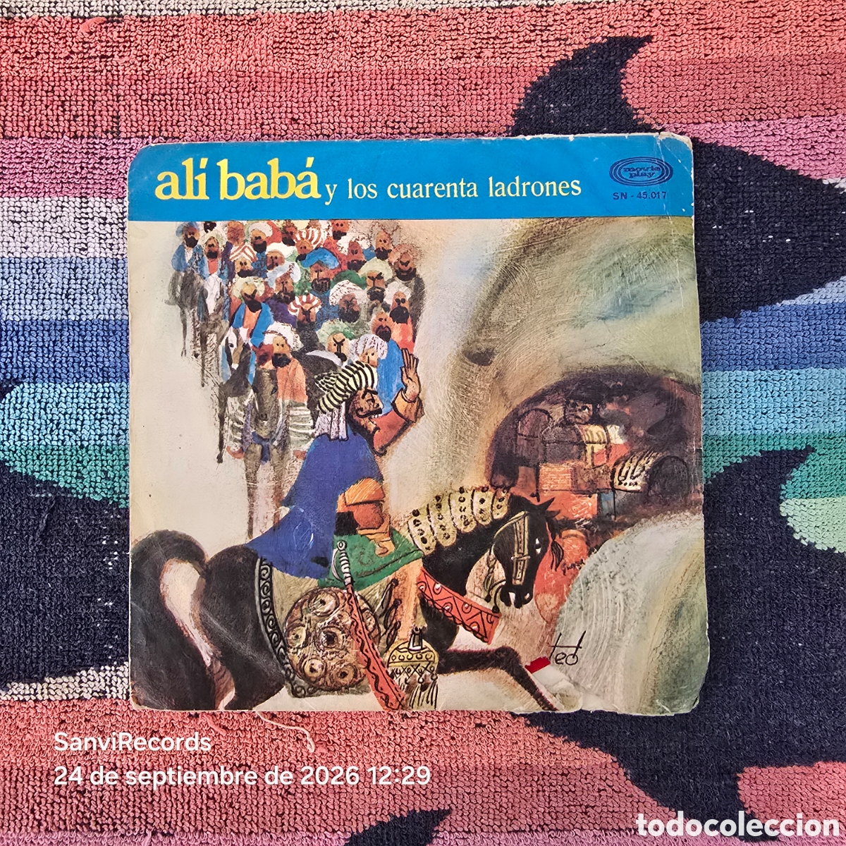 Discos de vinilo: [SINGLE] TEATRO INFANTIL SAMANIEGO: AL&Iacute; BAB&Aacute; Y LOS CUARENTA LADRONES (MOVIEPLAY) (1970)