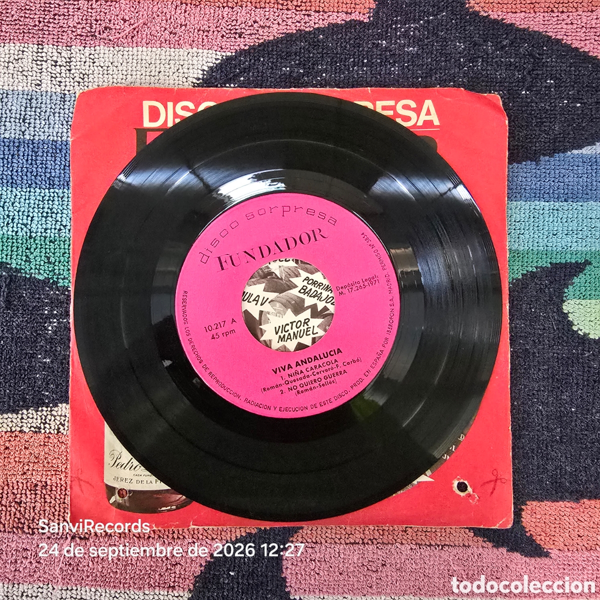Discos de vinilo: [EP] VIVA ANDALUC&Iacute;A (FUNDADOR) (1971)