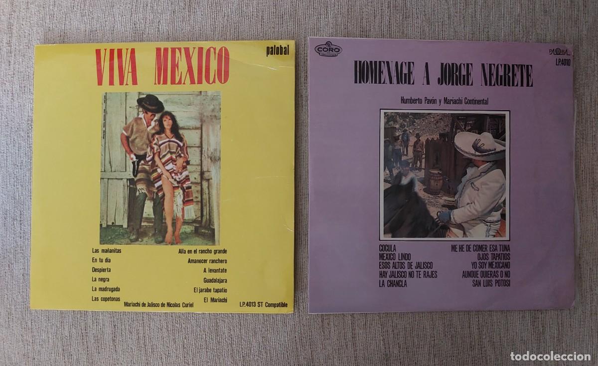 Discos de vinilo: 2 LPs de m&uacute;sica mexicana y rancheras