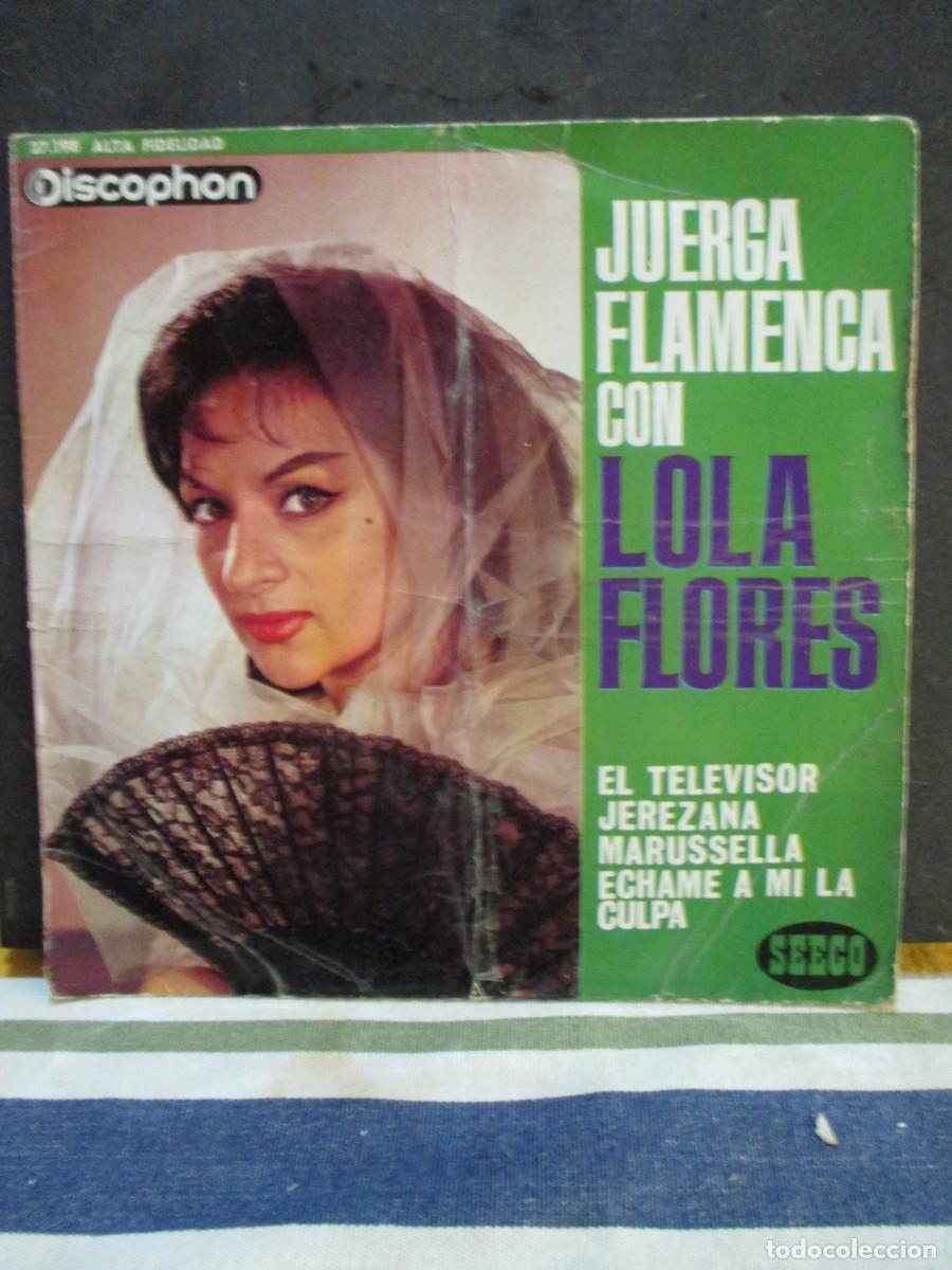 Discos de vinil: 980- Vinilo EP 7&rdquo; Lola Flores - Juerga Flamenca (1963) Discophon/Seeco