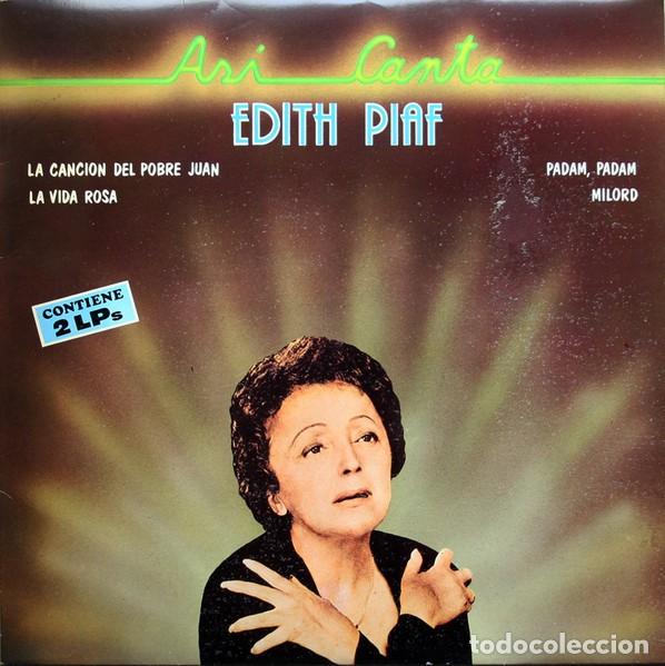 Discos de vinilo: As&iacute; Canta Edith Piaf * 2 LP Vinilo * Odeon 1982 * A estrenar