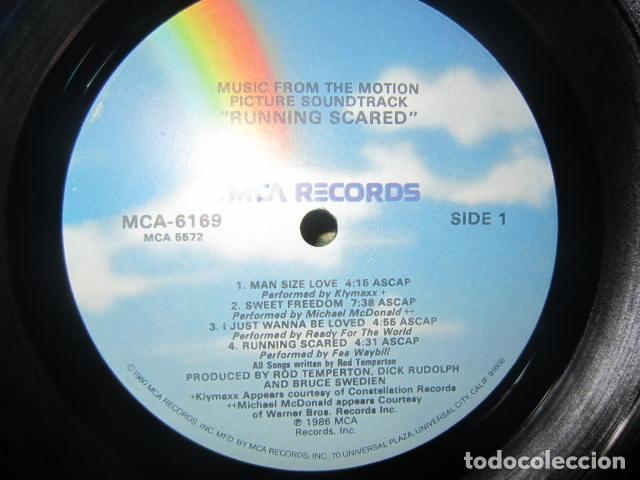 Discos de vinilo: RUNNING SCARED B.S.O. LP - ORIGIAL U.S.A. - MCA RECORDS 1986 - STEREO - SOLO DISCOS SIN FUNDA