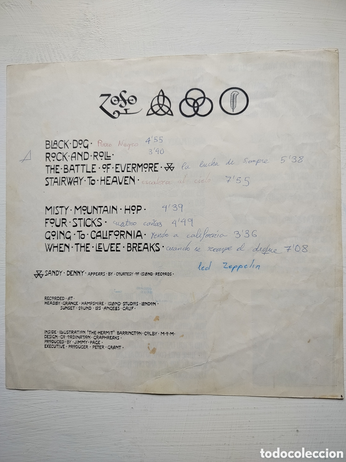 Discos de vinilo: Led Zeppelin LP 1971 - Foto 4