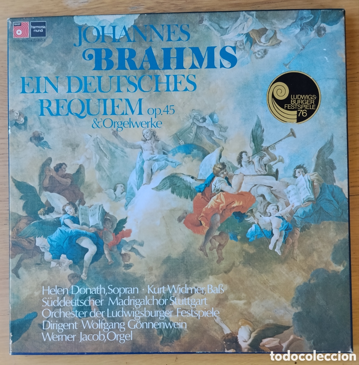 Discos de vinilo: JOHANNES BRAHMS: &rdquo;EIN DEUTSCHES REQUIEM&rdquo; BOX SET 2 LPs