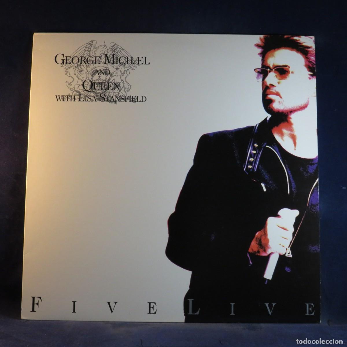 Discos de vinilo: GEORGE MICHAEL AND QUEEN WITH LISA STANSFIELD &ndash; FIVE LIVE - LP