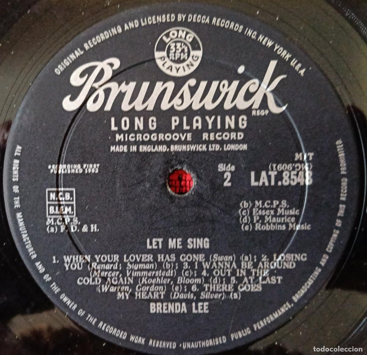 Discos de vinilo: BRENDA LEE ** Let Me Sing ** VINILO LP UK - Foto 4