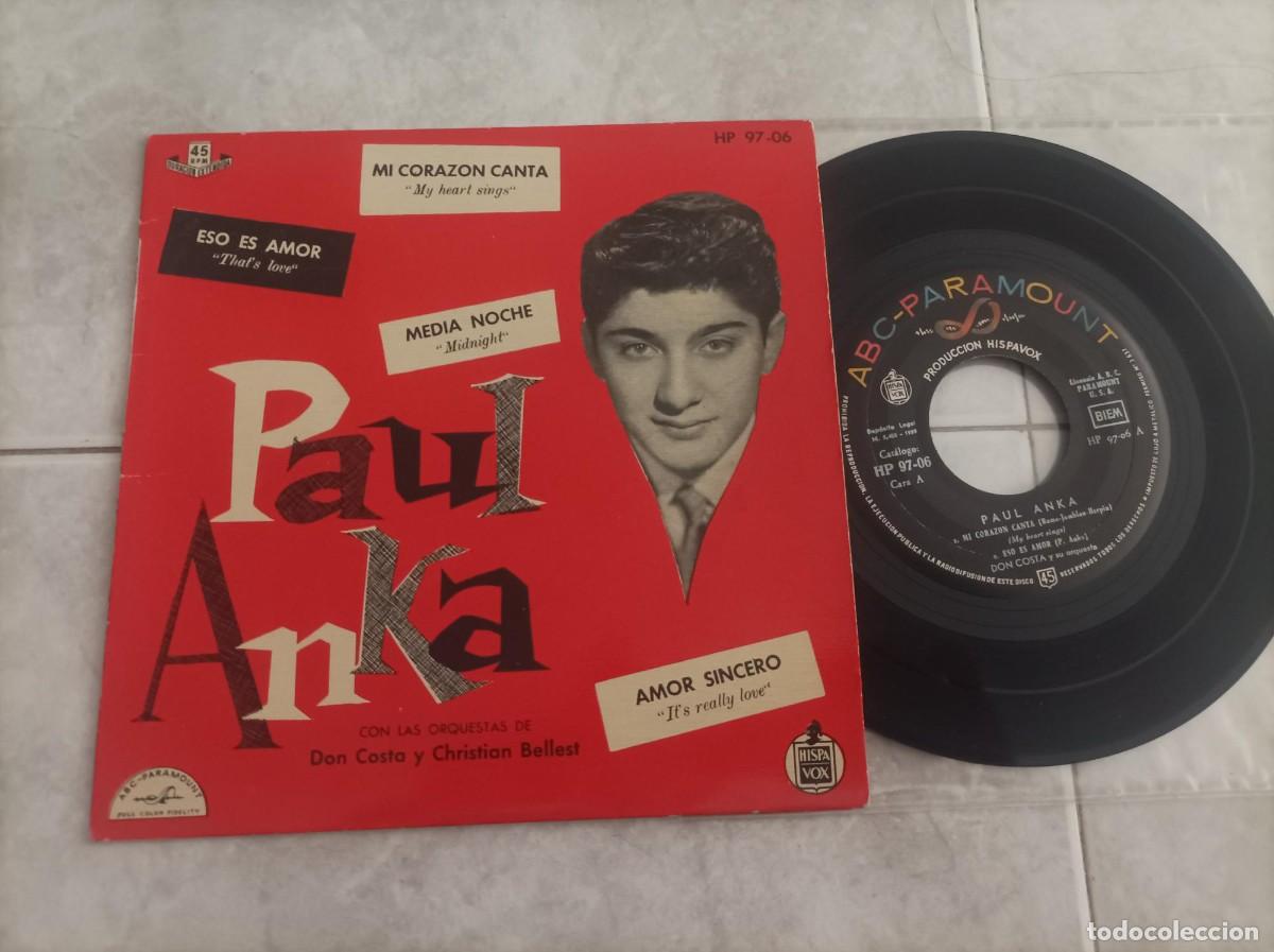 Discos de vinilo: Paul Anka ep mi corazon canta