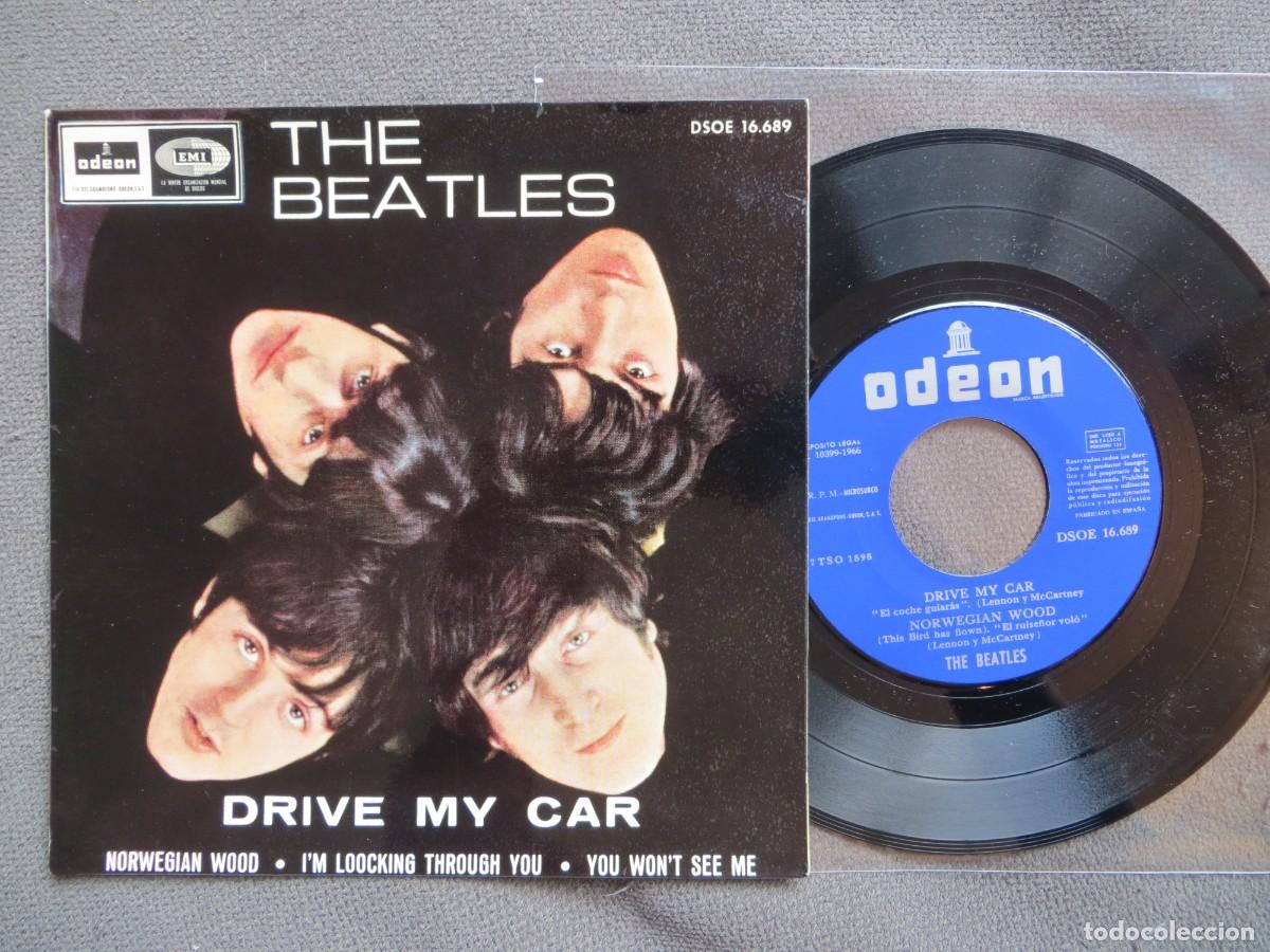 Discos de vinilo: The Beatles - Drive My Car (7&rdquo;, EP) 1966 SPAIN - IMPECABLE !!!