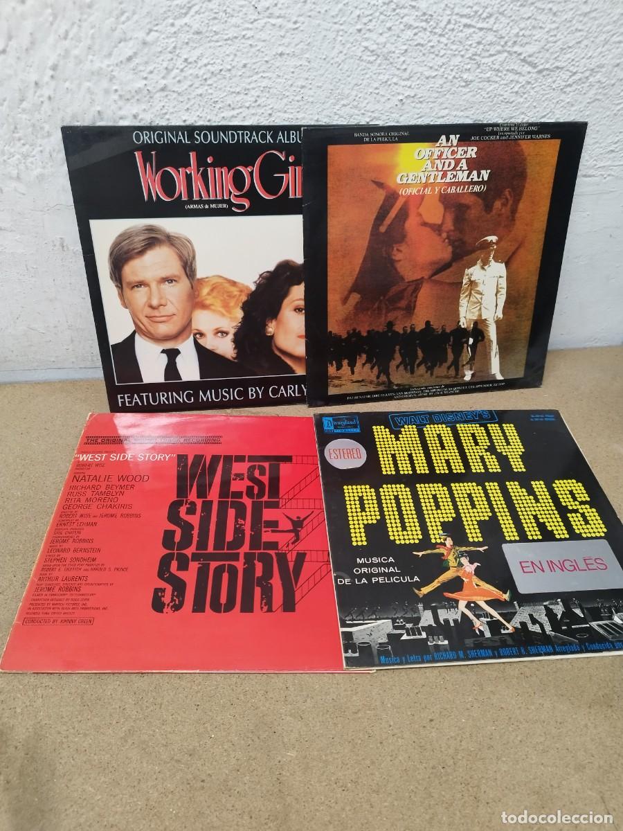 Discos de vinilo: Lote 4 Vinilos LP - Bandas Sonoras Originales De Pel&iacute;culas (BSO). Oficial y caballero, Mary popins.