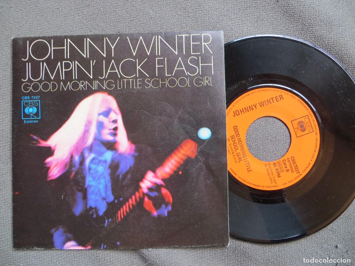 Discos de vinilo: Johnny Winter - Jumpin' Jack Flash (7&rdquo;, Single) 1971 SPAIN