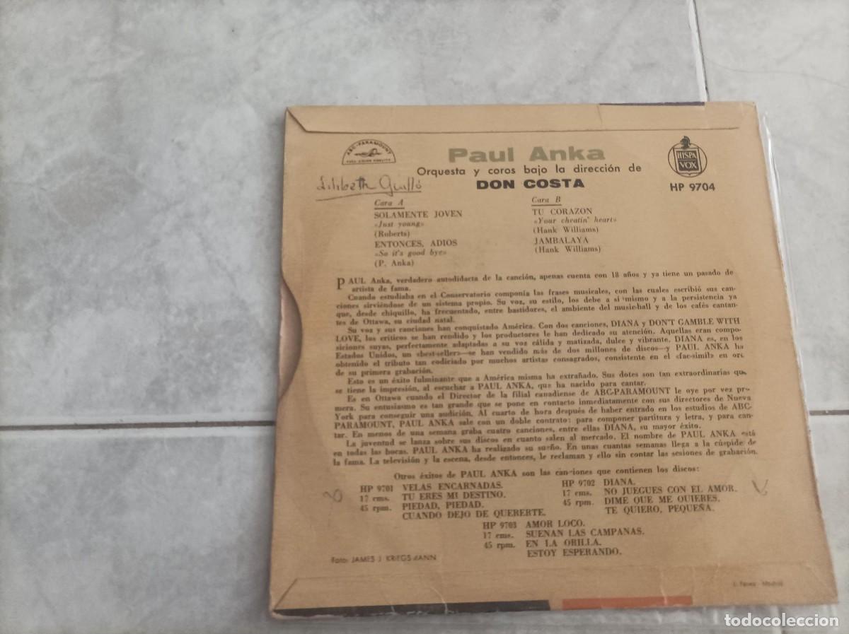 Discos de vinilo: Paul Anka ep original -1959- - Foto 2