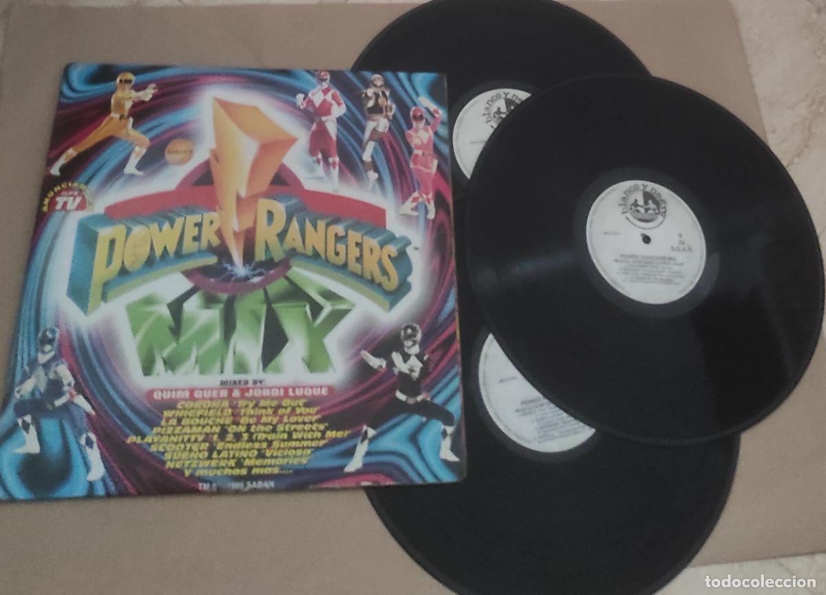 Discos de vinilo: TRIPLE LP ORIGINAL 1995. POWER RANGERS MIX. QUIM QUER & JORDI LUQUE SELLO BLANCO Y NEGRO MUSIC