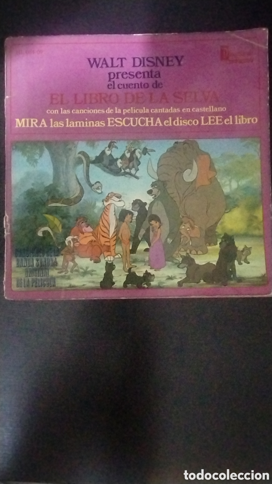 Discos de vinilo: El libro de la selva disco 45 RPM el libro