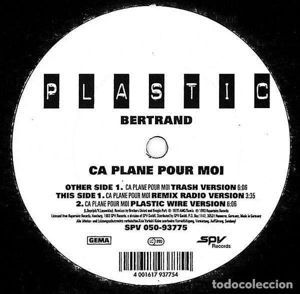Discos de vinilo: Ca Plane Pour Moi (Remix) (12&rdquo; Maxi) - Plastic Bertrand