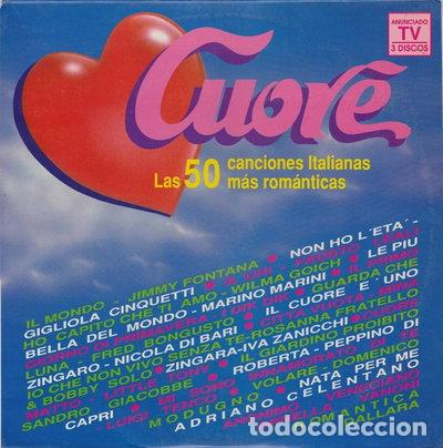 Discos de vinilo: Cuore: Las 50 canciones italianas m&aacute;s rom&aacute;nticas- 8423646334698