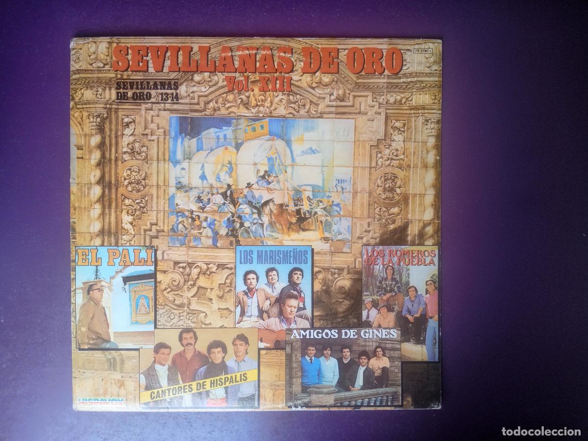 Discos de vinilo: SEVILLANAS DE ORO DOBLE LP HISPAVOX 13 Y 14 - CANTORES HISPALIS, PALI, CANASTERA, MARISME&Ntilde;OS ETC