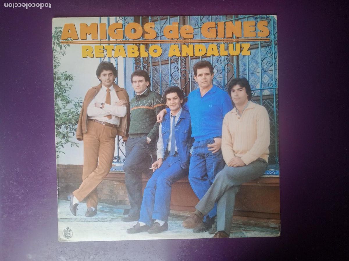 Discos de vinilo: AMIGOS DE GINES &lrm;&ndash; RETABLO ANDALUZ - LP HISPAVOX 1984 - SEVILLANAS Y RUMBAS, POCO USO